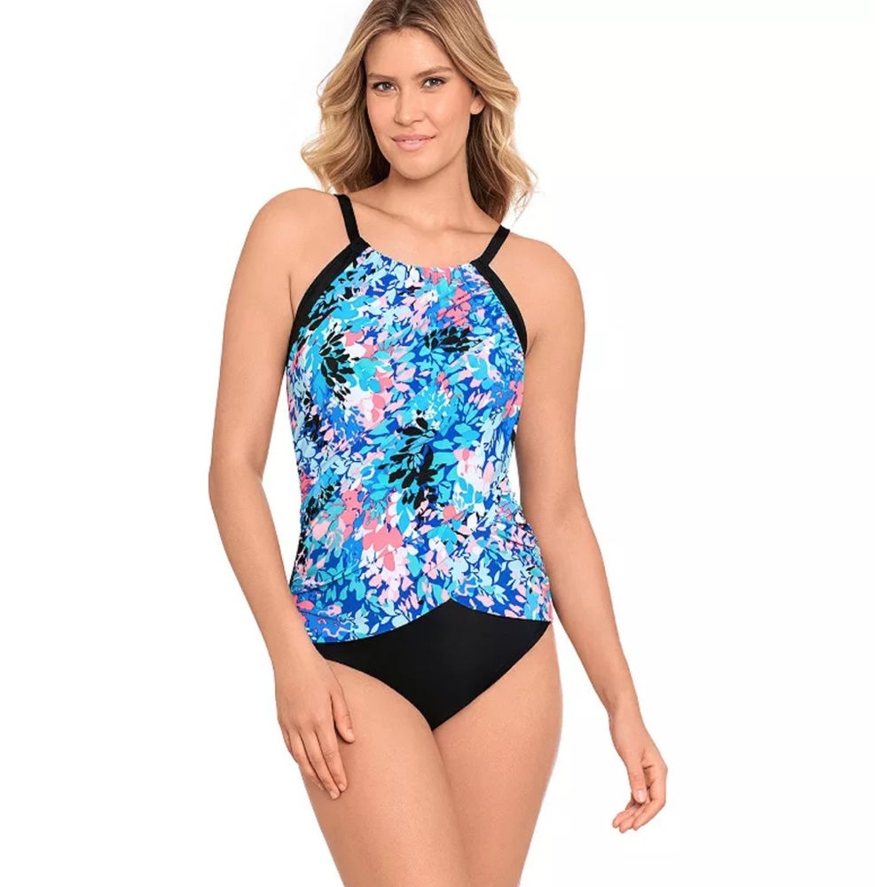 Croft & Barrow Lexi Tummy Control One Piece Swimsuit 18 NWT
